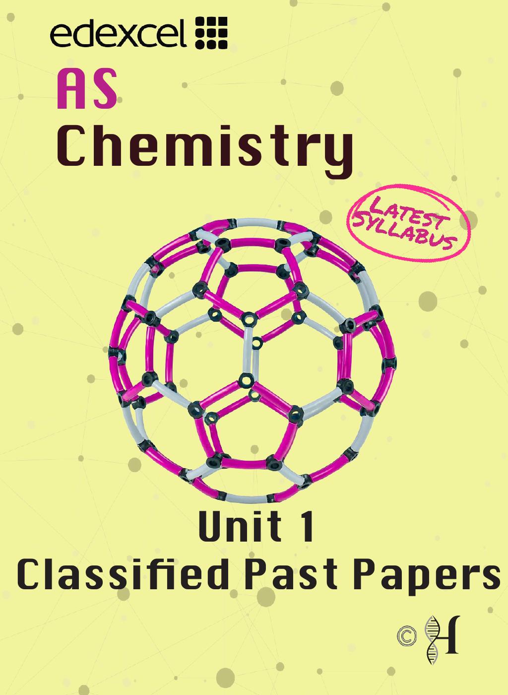 Edexcel AS Chemistry — Unit 1: Classified Past Papers — cover