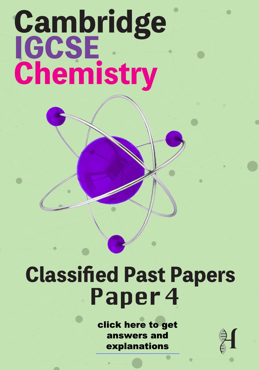 Cover of Cambridge IGCSE Chemistry — Classified Past Papers, Paper 4
