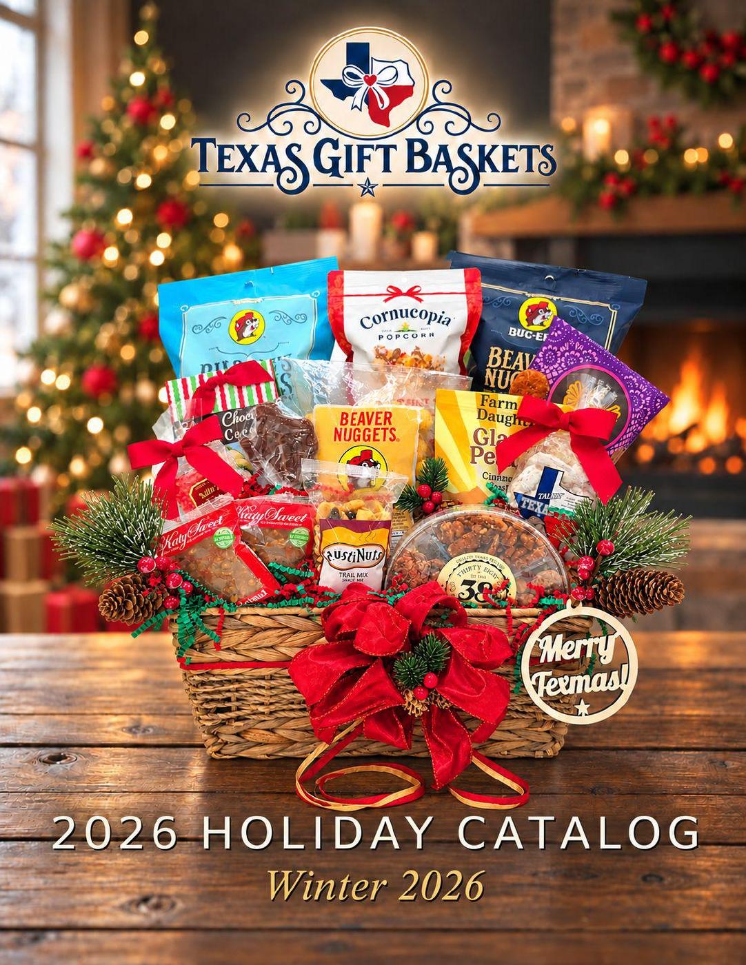 Cover of the Texas Gift Baskets 2026 Corporate Holiday Catalog