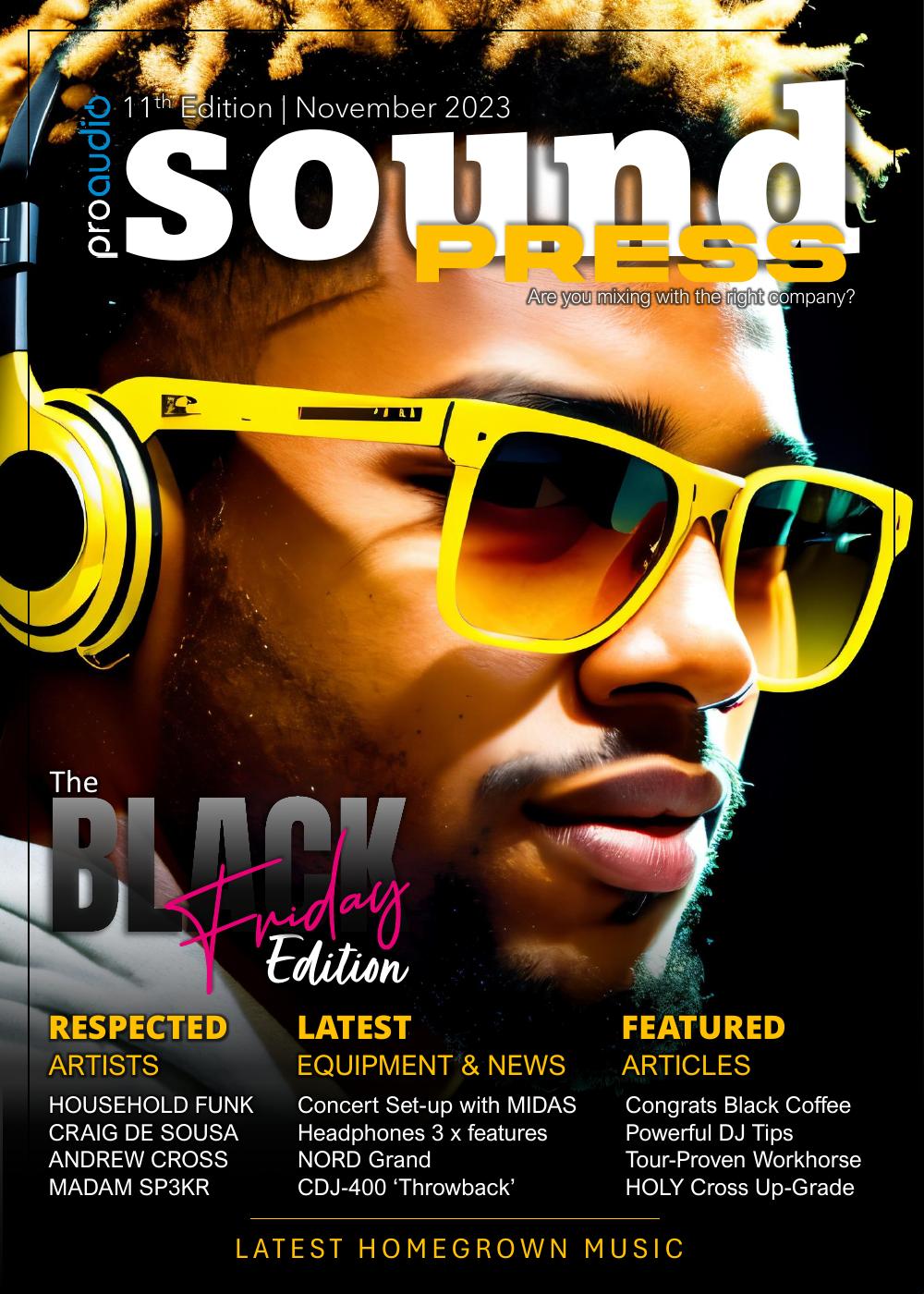 Cover of Sound Press Magazine November 2023