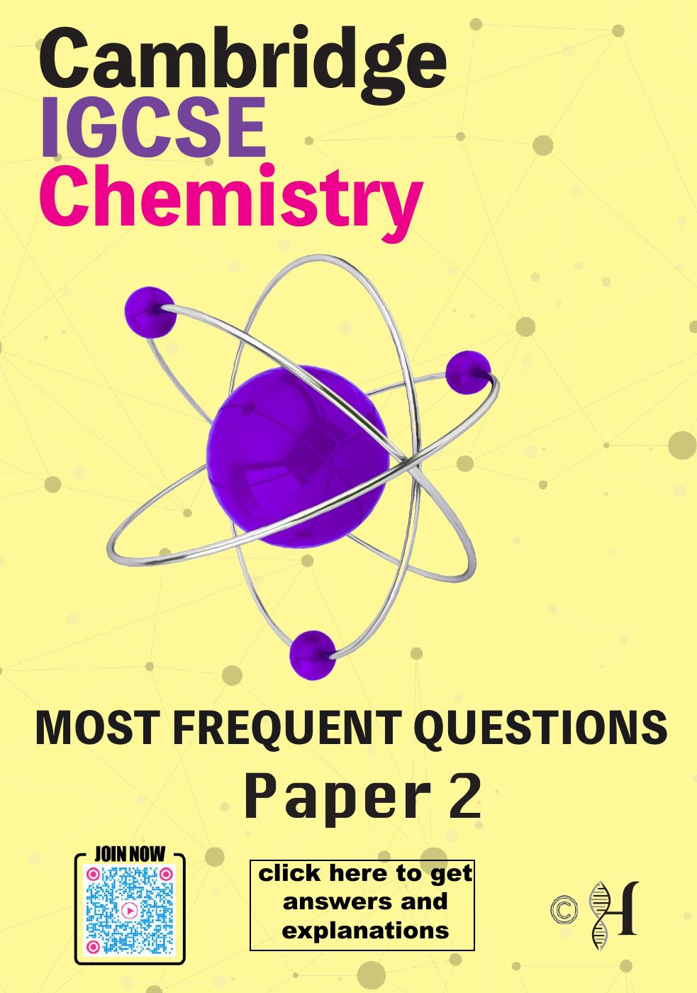 Cover of Cambridge IGCSE Chemistry — Most Frequent Questions, Paper 2
