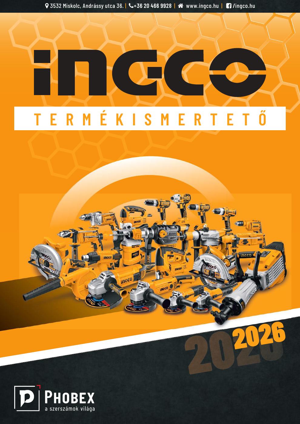 Titulná strana INGCO katalógu 2026