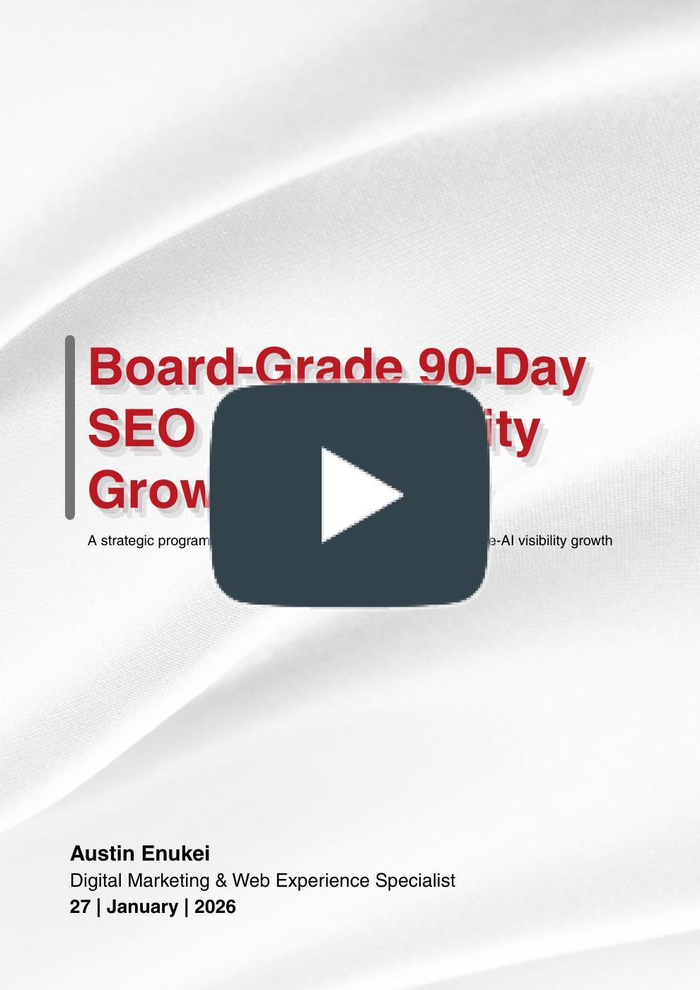 Open the 90-Day SEO & AI Visibility Growth Strategy flipbook