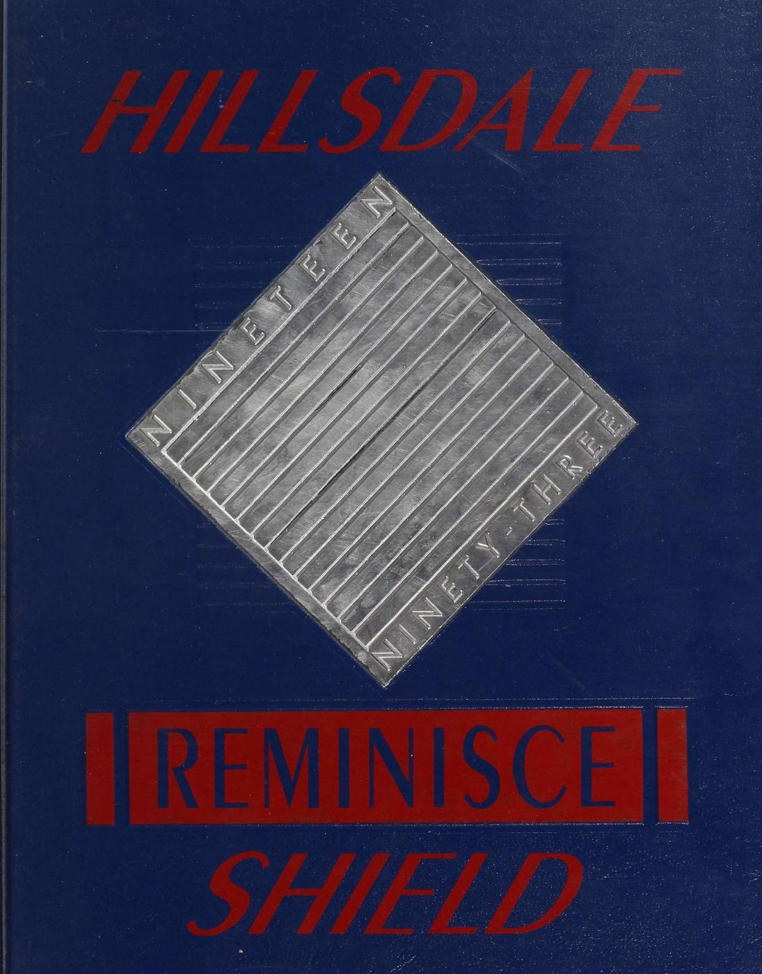 1993 Hillsdale High School yearbook cover
