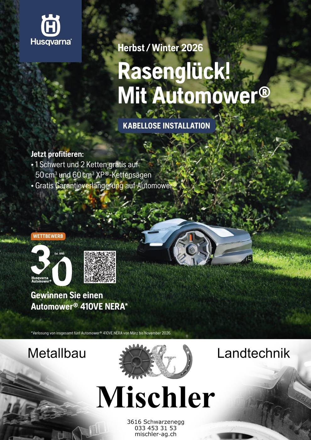 Husqvarna Produkte Herbst Winter 2026 Mischler Schwarzenegg