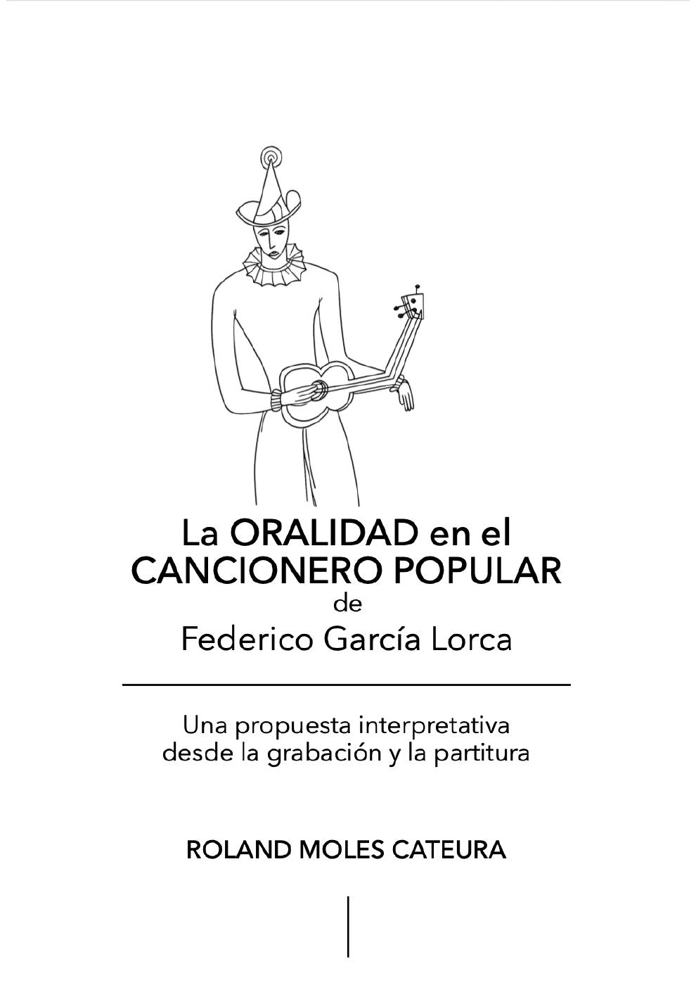 Portada del libro del TFG sobre la oralidad en el Cancionero Popular de Lorca