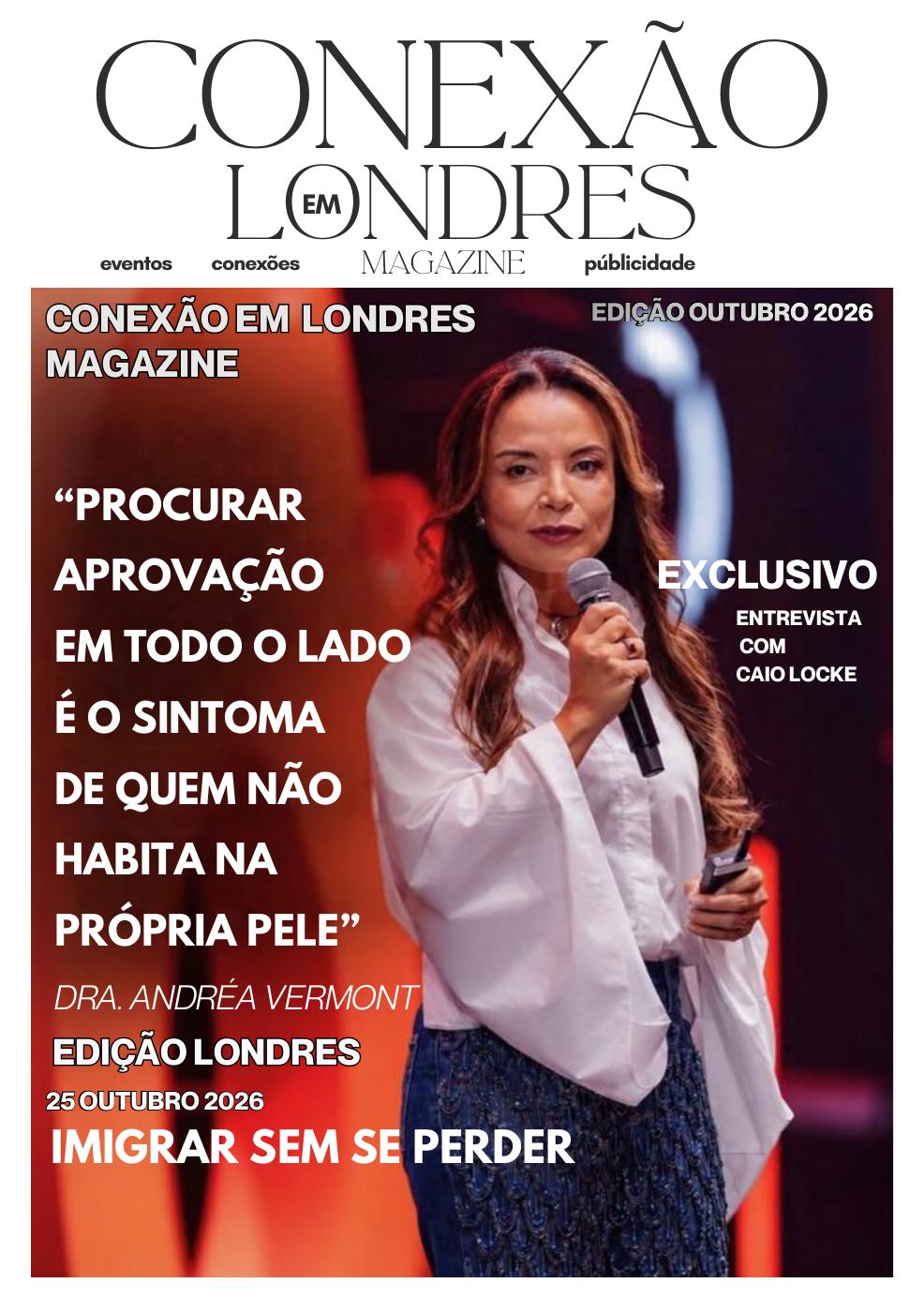 Capa Conexão Em Londres Magazine — Edição Outubro 2026
