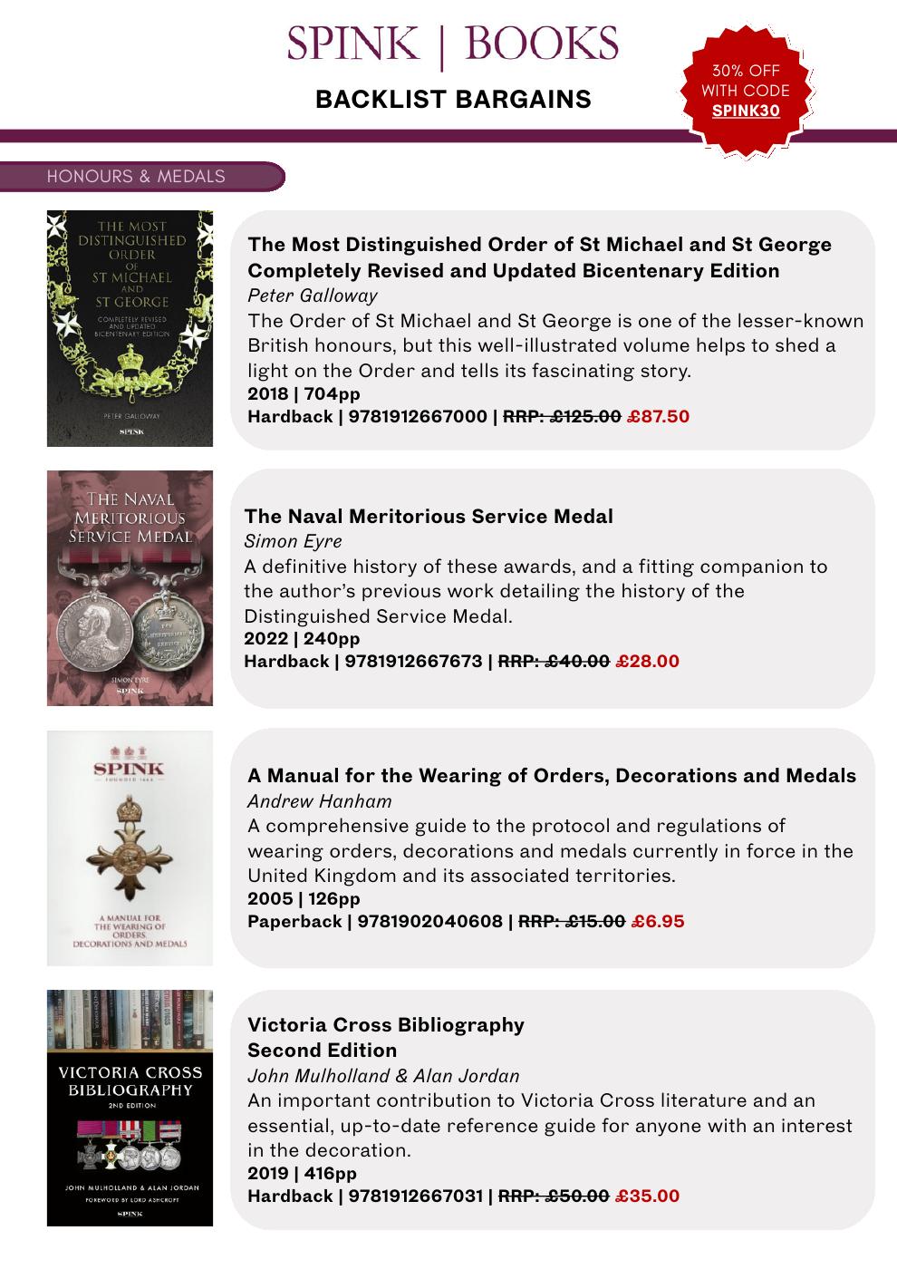 Spink Books Backlist Bargains Cover